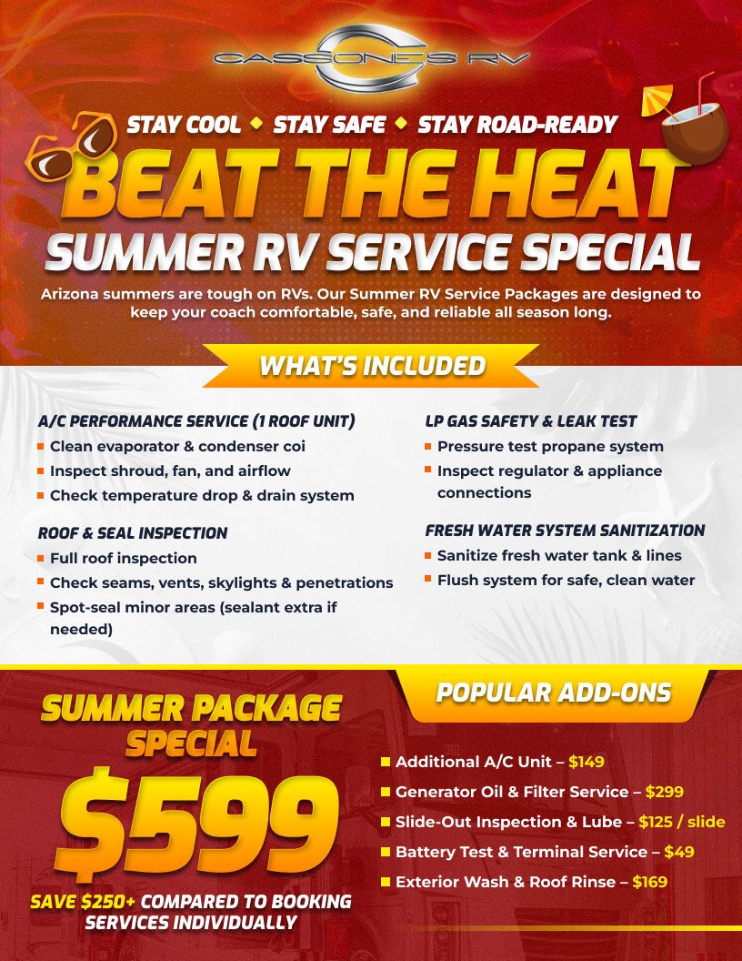 Summer RV Service Specials<br />
